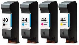 HP No 40 Black and No 44 Cyan Magenta and Yellow Ink Cartridge Set 51640A 51644C 51644M 51644Y Remanufactured SELECT YOUR OWN COLOURS - Free UK Delivery